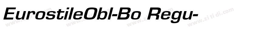 EurostileObl-Bo Regu字体转换